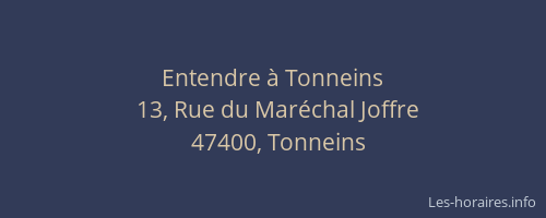 Entendre à Tonneins