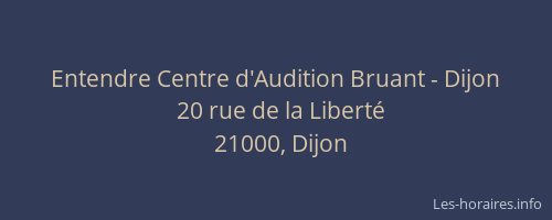 Entendre Centre d'Audition Bruant - Dijon
