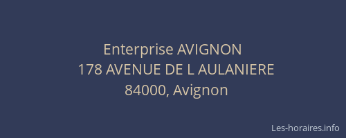 Enterprise AVIGNON