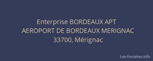 Enterprise BORDEAUX APT