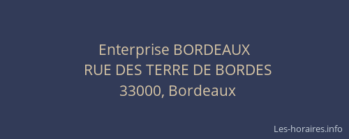 Enterprise BORDEAUX