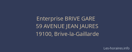 Enterprise BRIVE GARE