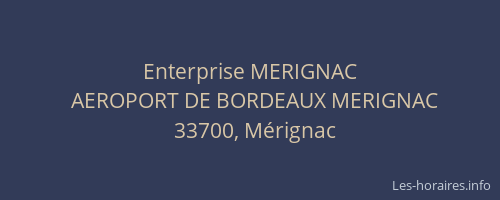 Enterprise MERIGNAC
