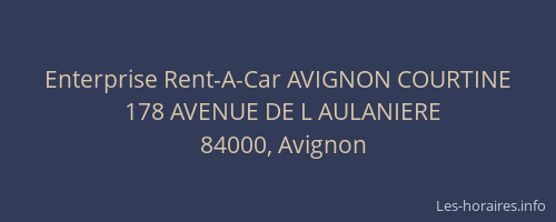 Enterprise Rent-A-Car AVIGNON COURTINE