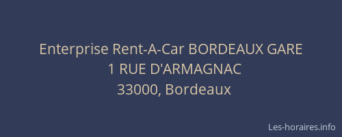 Enterprise Rent-A-Car BORDEAUX GARE
