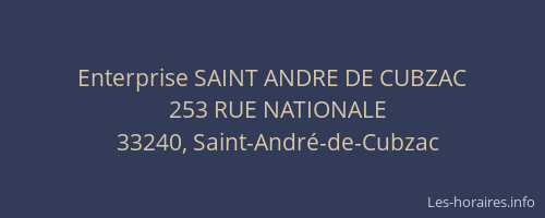 Enterprise SAINT ANDRE DE CUBZAC
