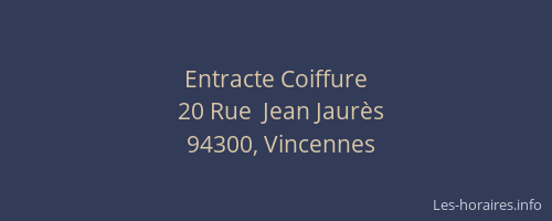 Entracte Coiffure