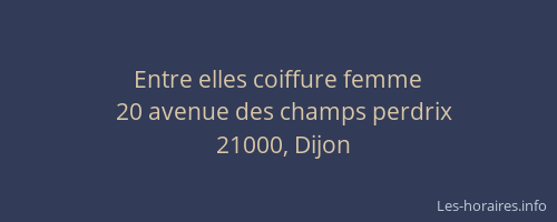 Entre elles coiffure femme