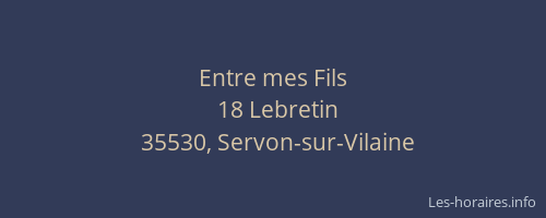 Entre mes Fils
