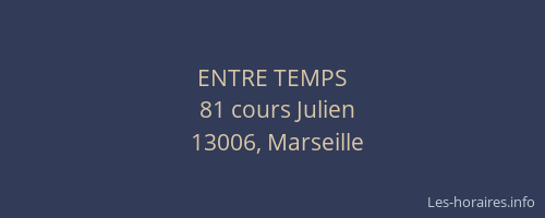 ENTRE TEMPS