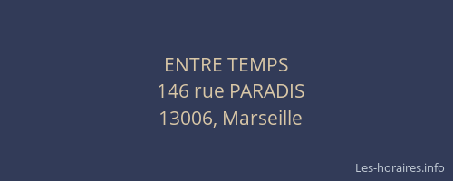 ENTRE TEMPS
