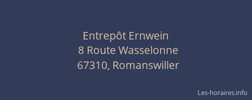 Entrepôt Ernwein