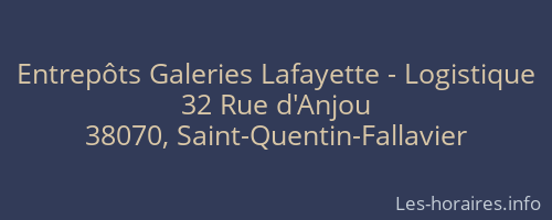 Entrepôts Galeries Lafayette - Logistique