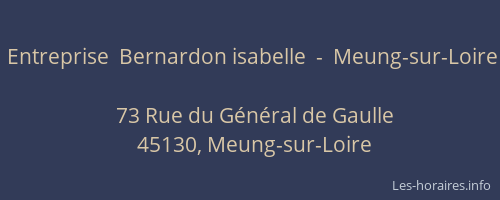 Entreprise  Bernardon isabelle  -  Meung-sur-Loire