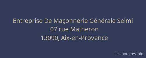 Entreprise De Maçonnerie Générale Selmi