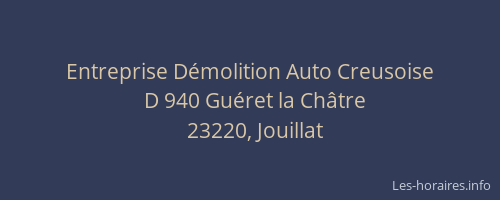 Entreprise D&eacute;molition Auto Creusoise