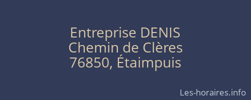 Entreprise DENIS