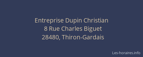 Entreprise Dupin Christian