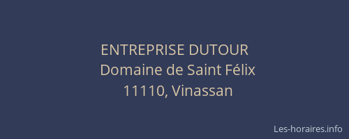 ENTREPRISE DUTOUR