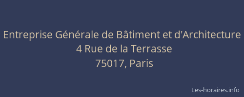 Entreprise Générale de Bâtiment et d'Architecture