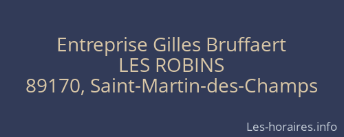 Entreprise Gilles Bruffaert