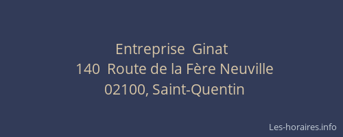 Entreprise  Ginat
