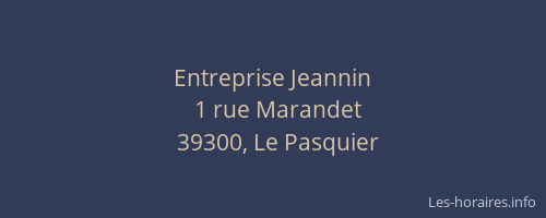 Entreprise Jeannin