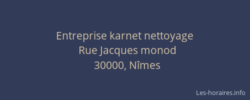 Entreprise karnet nettoyage