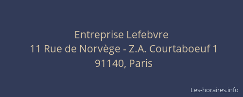 Entreprise Lefebvre