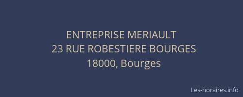 ENTREPRISE MERIAULT