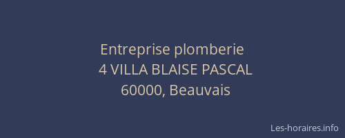 Entreprise plomberie