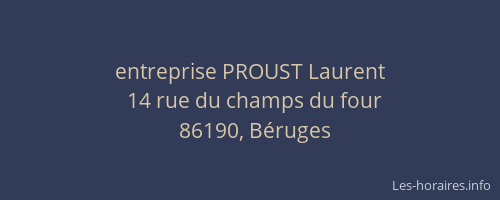 entreprise PROUST Laurent