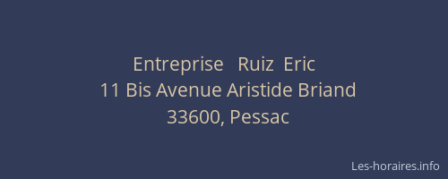 Entreprise   Ruiz  Eric