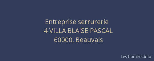 Entreprise serrurerie