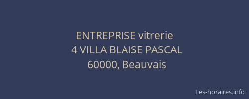 ENTREPRISE vitrerie