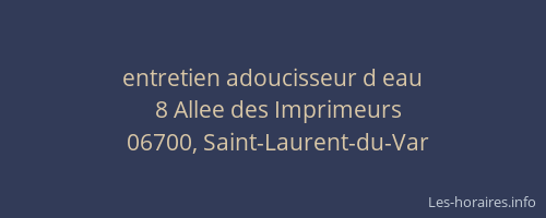 entretien adoucisseur d eau