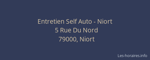 Entretien Self Auto - Niort