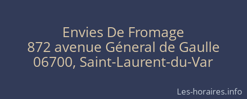 Envies De Fromage