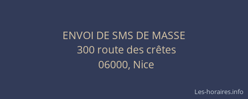 ENVOI DE SMS DE MASSE