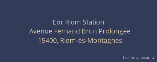 Eor Riom Station