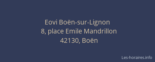 Eovi Boën-sur-Lignon