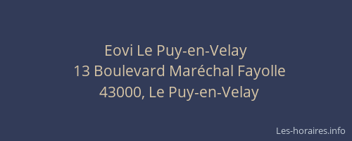 Eovi Le Puy-en-Velay