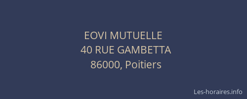 EOVI MUTUELLE