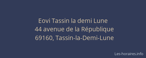 Eovi Tassin la demi Lune