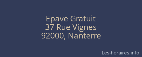 Epave Gratuit