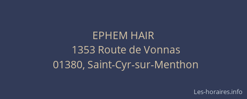 EPHEM HAIR