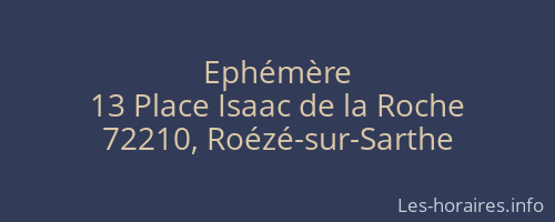 Ephémère