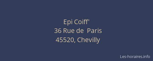 Epi Coiff'