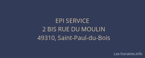 EPI SERVICE