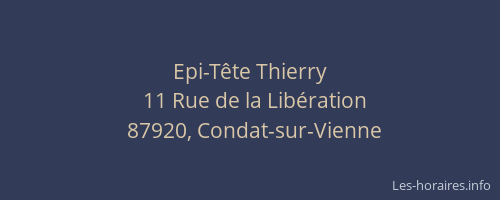 Epi-T&ecirc;te Thierry